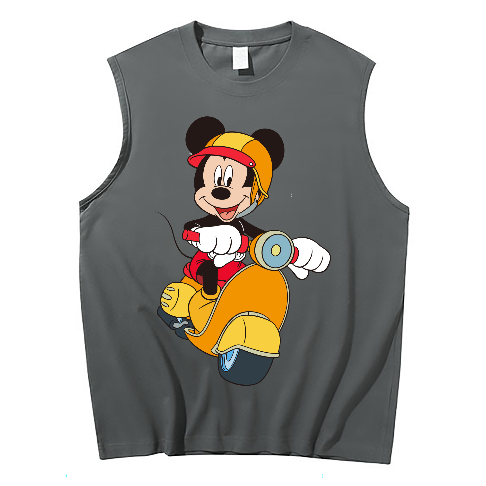 ミッキーマウス Mickey Mouse コットン100％タンクトップ（フロントプリント）